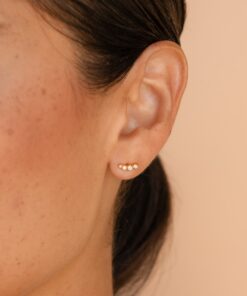 Sparkling Elegance Caitlyn Minimalist's Diamond Climber Earrings for Everyday Radiance