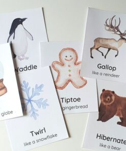 16 Winter Movement Cards for Kids Fun and Educational Christmas Activity for Preschoolers