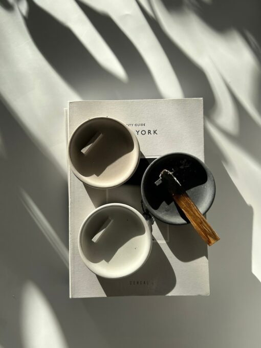 Palo Santo Holder Minimalist Concrete Burner for Incense, Meditation, and Yoga