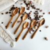 Exquisite Olive Wood Spoons Handcrafted 5.5" Non-Toxic Utensils for Coffee, Tea, and Sugar