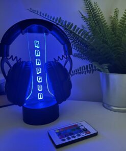 Personalized Gamer's Haven Illuminate Your Gaming Zone with a Custom Headphone Stand and 3D Night Light