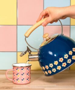 Enchanting Midnight Navy Singing Kettle A Symphony for Your Stovetop