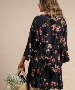 Limited-Edition Floral Kimono Coco Cherry Blossom Robe for Tranquil Moments