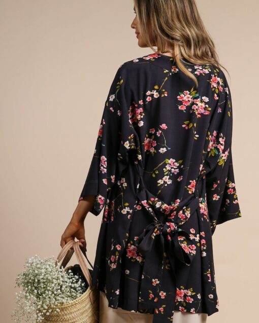 Limited-Edition Floral Kimono Coco Cherry Blossom Robe for Tranquil Moments