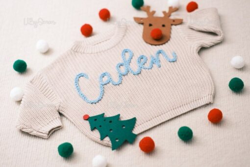 Personalized Baby Sweater Embroidered Name for a Cherished Keepsake