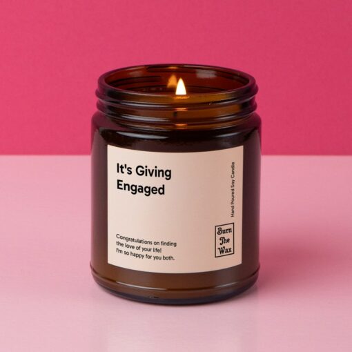Light Up Your Love The 'It's Giving Engaged' Soy Candle for Unforgettable Engagements