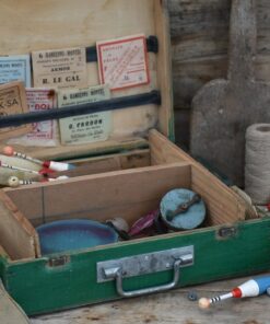 Vintage Wooden Fishing Tackle Box A Timeless Treasure for Anglers