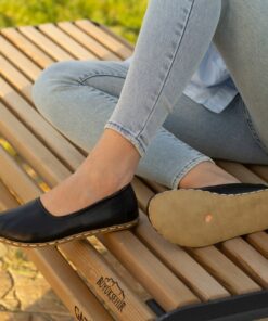 Grounding Shoes for Women Experience the Earth's Energy with Black Copper Barefoot Shoes