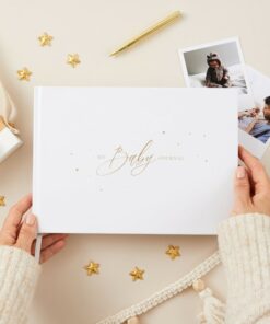 Timeless Keepsake My Baby's Journey in Gold and White