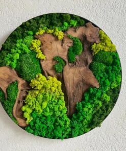 2ft 24? Preserved Moss Wall Art Circle Nature's Tranquility for Your Home and Office