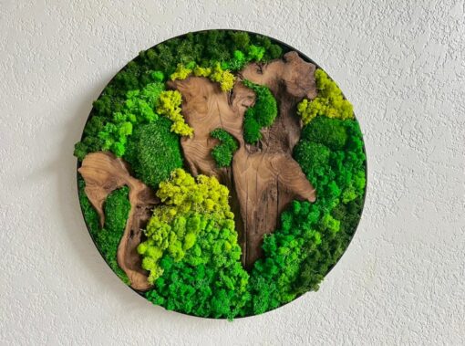 2ft 24? Preserved Moss Wall Art Circle Nature's Tranquility for Your Home and Office