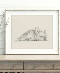 French Bulldog Art Print Minimalist Contour Drawing by Ethan Harper - Perfect Dog Lover Gift