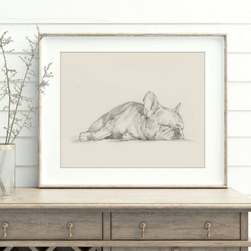 French Bulldog Art Print Minimalist Contour Drawing by Ethan Harper - Perfect Dog Lover Gift