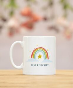 Personalized Teacher Mug Express Your Appreciation with a Rainbow or Star Design