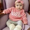 Personalized Hand Embroidered Baby Sweater A Cherished Keepsake for Your Little One