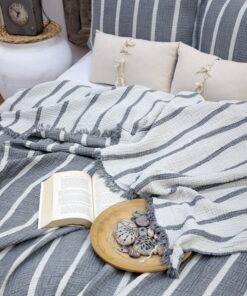 Bohemian Rhapsody Embrace Ethnic Charm with Our Muslin Blanket