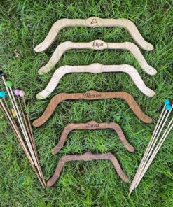 Personalized Wooden Bow and Arrow Set A Unique Christmas Gift for Kids, Fostering Outdoor Adventure and Imagination