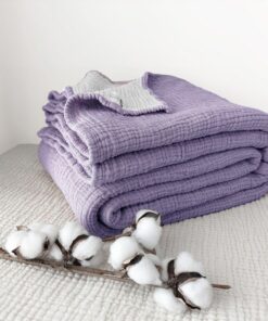 Lilac Dream Pure Cotton Gauze Throw for Cozy Comfort