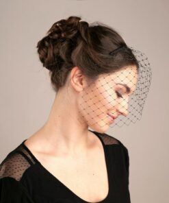 Enchanting Black Birdcage Veil A Timeless Accessory for Brides and Beyond