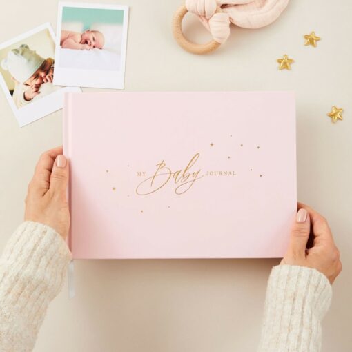 Timeless Keepsake My Baby Journal ? Blush with Gold Foil, A Cherished Memory for New Parents