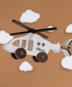 Personalized Wooden Toy Helicopter A Sensory Adventure for Little Explorers