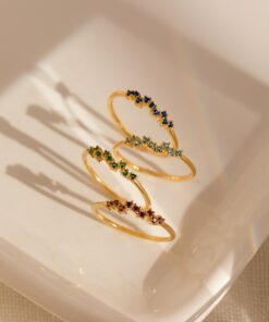 Petite Birthstone Cluster Ring A Cherished Keepsake for Your Loved One