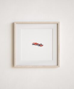 Miniature F1 Race Car Watercolor Painting Print #5 Capture the Thrill of the Track