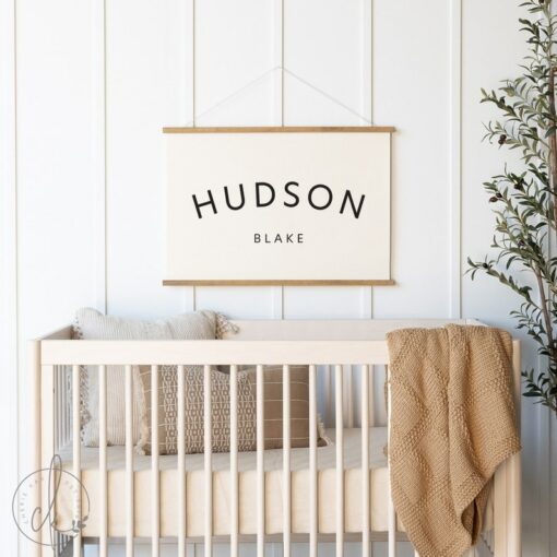 Personalized Baby Name Wall Art A Unique Nursery Decor Gift for Hudson Blake
