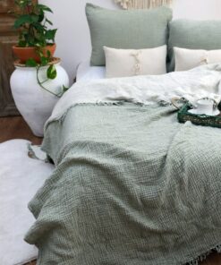 Organic Muslin Cotton Bed Cover A Minimalist Masterpiece for Your Dreamy Nights