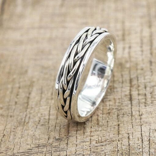 Sterling Silver Fidget Ring Anxiety Relief, Meditation, and Style