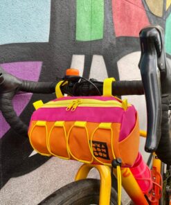 Vivid Hues on the Go Round Bike Handlebar Bag for Cyclists and Adventure Seekers