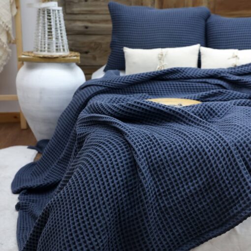 Luxurious Waffle Cotton Bed Cover Elevate Your Sleep with Comfort and Style
