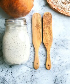 Olive Wood Spurtle The Ultimate Kitchen Tool for Stirring, Mixing, and Spreading