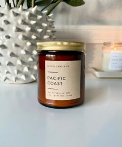 Pacific Coast Serenity Handcrafted Amber Candle in Eco-Friendly Jar