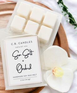 Aromatic Escape Sea Salt Orchid Wax Melt - 100% Soy, Handmade, Eco-Friendly