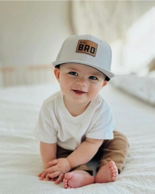 Matching Big Bro Little Bro Snapbacks Personalized Sibling Announcement Hats for Infants, Toddlers, and Kids