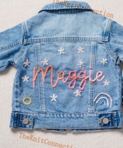 Personalized Denim Jacket Embroidered Name, Perfect Baby Shower or Birthday Gift