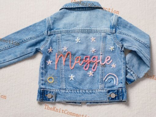 Personalized Denim Jacket Embroidered Name, Perfect Baby Shower or Birthday Gift