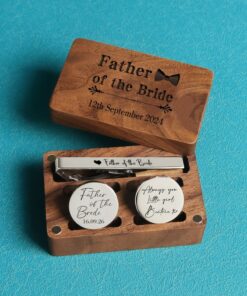 Personalized Father of the Bride Cufflinks A Timeless Keepsake for the Special Day
