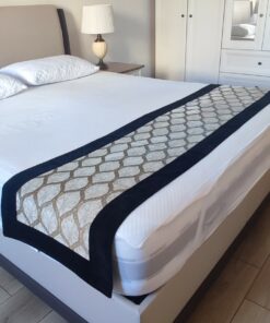 Exquisite Handmade Bed Runner Adorn Your Bedroom with Modern Beige Elegance