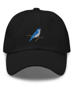 Embroidered Blue Bird Adjustable Cap Elevate Your Style with Nature's Charm