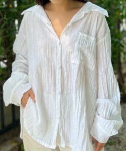 Breezy Muslin Double Gauze Blouse Elevate Your Summer Style with Comfort and Versatility
