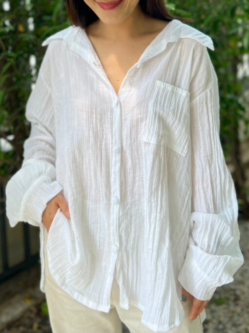 Breezy Muslin Double Gauze Blouse Elevate Your Summer Style with Comfort and Versatility