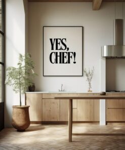 YES CHEF" Canvas or Unframed Print Elevate Your Kitchen with Iconic TV Quotes