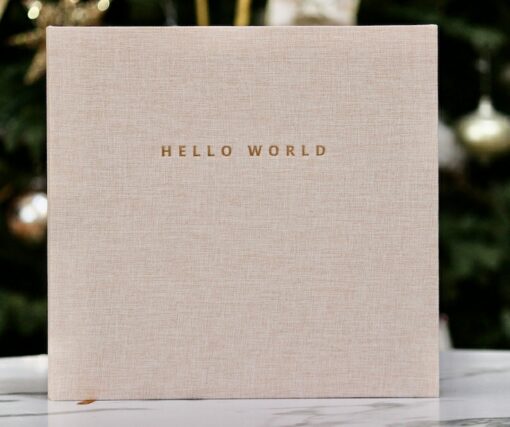 Cherished Moments Linen-Bound Baby Memory Book for Precious First Years