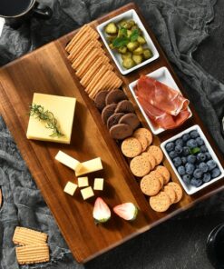 Personalized Engraved Wooden Serving Board The Ultimate Charcuterie and Cheese Platter with Cutlery Set