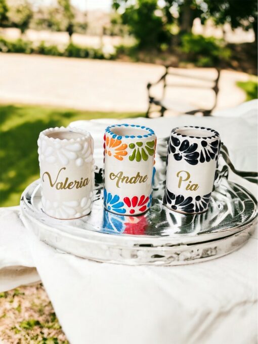 Personalized Tequila Shot Glasses Elevate Your Celebrations with Talavera Charm