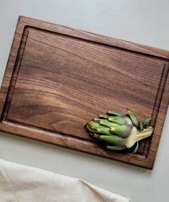 Premium Black Walnut Cutting Board with Juice Groove for Charcuterie and Culinary Delights