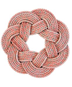 Nautical Charm Upcycled Lobster Rope Salmon Wreath for Coastal Living