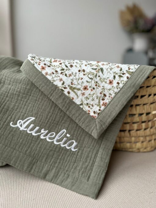 Personalized Muslin Swaddle Blanket A Cherished Keepsake for Mom and Baby